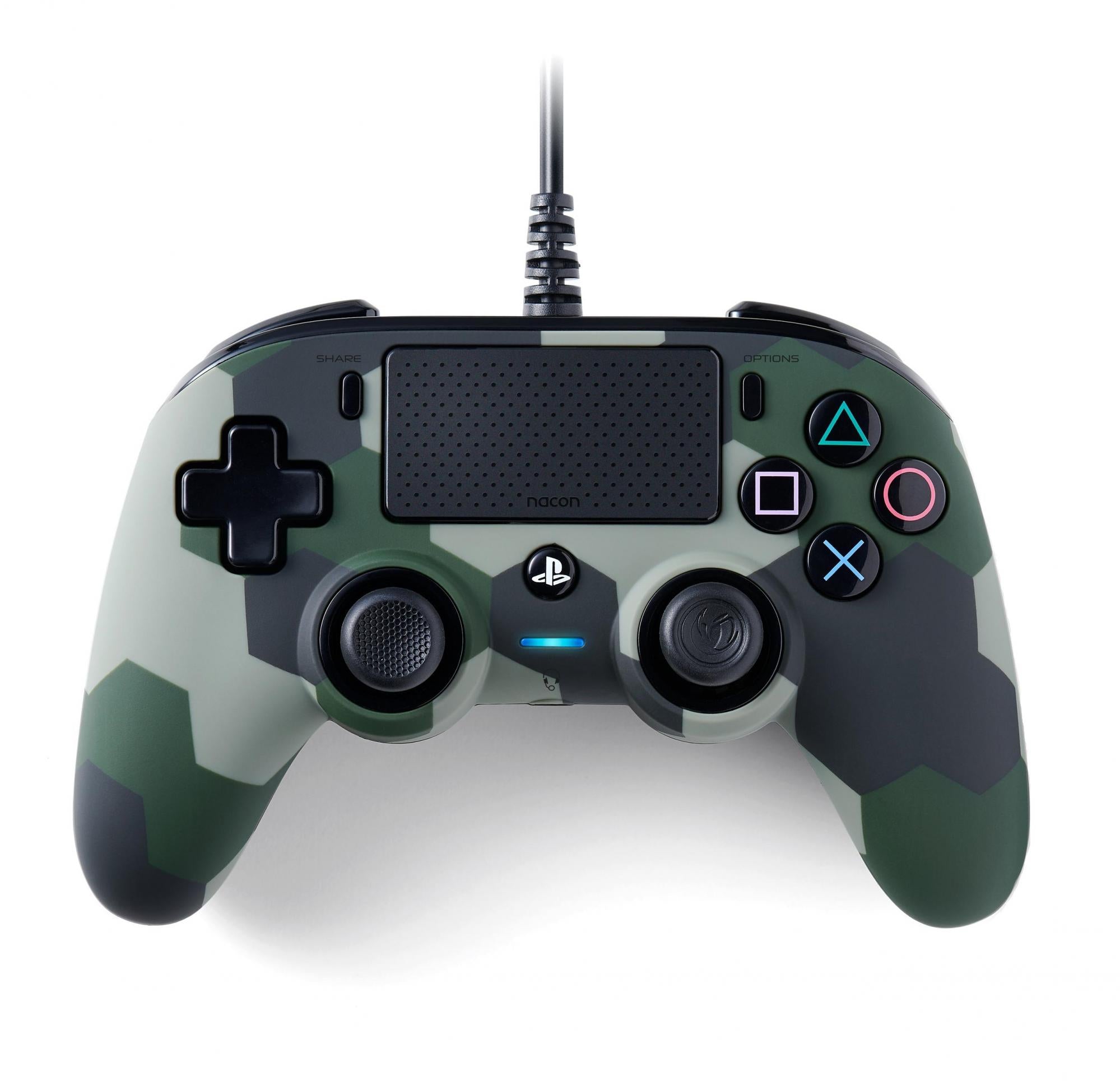 Nacon Wired Compact Gamepad  -  Camouflage Usb-controller Til Pc & Playstation 4 - Geekd.dk