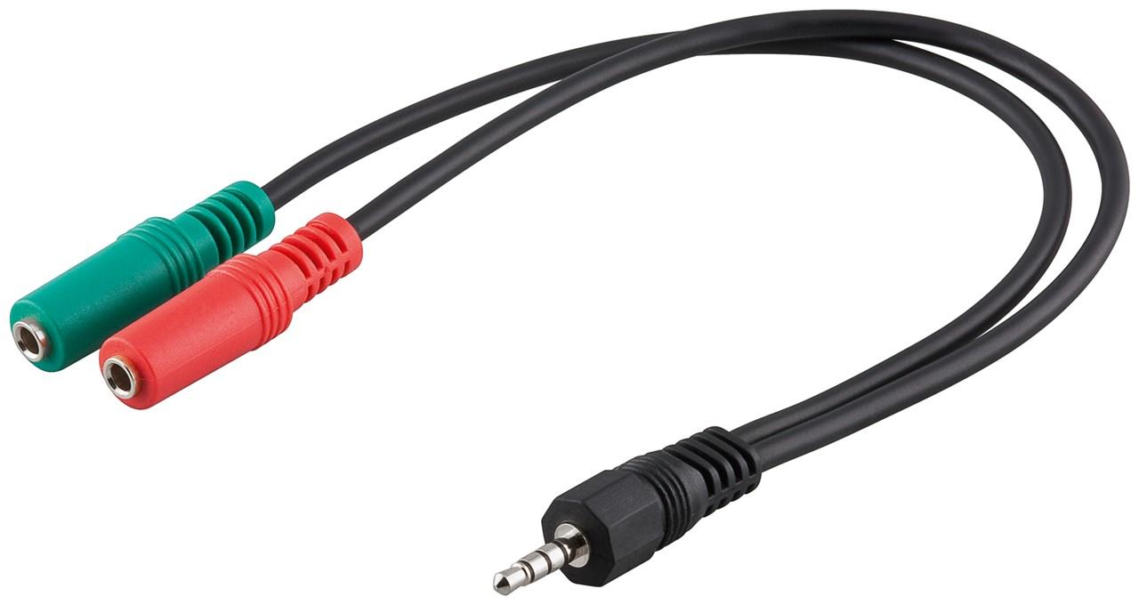 Goobay Pc Computer Headset To 3.5mm ( 4 Pol ) Lyd Adapter - Geekd.dk