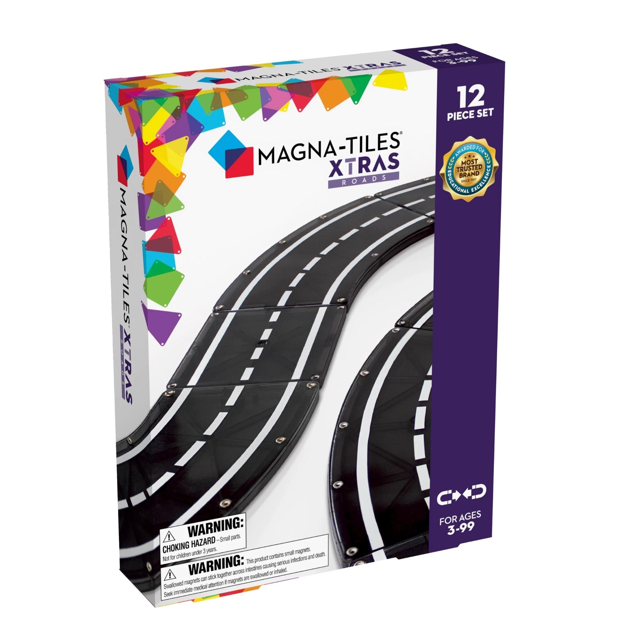 Magna-tiles Xtras Roads  -  Magnetisk Byggesæt - Geekd.dk