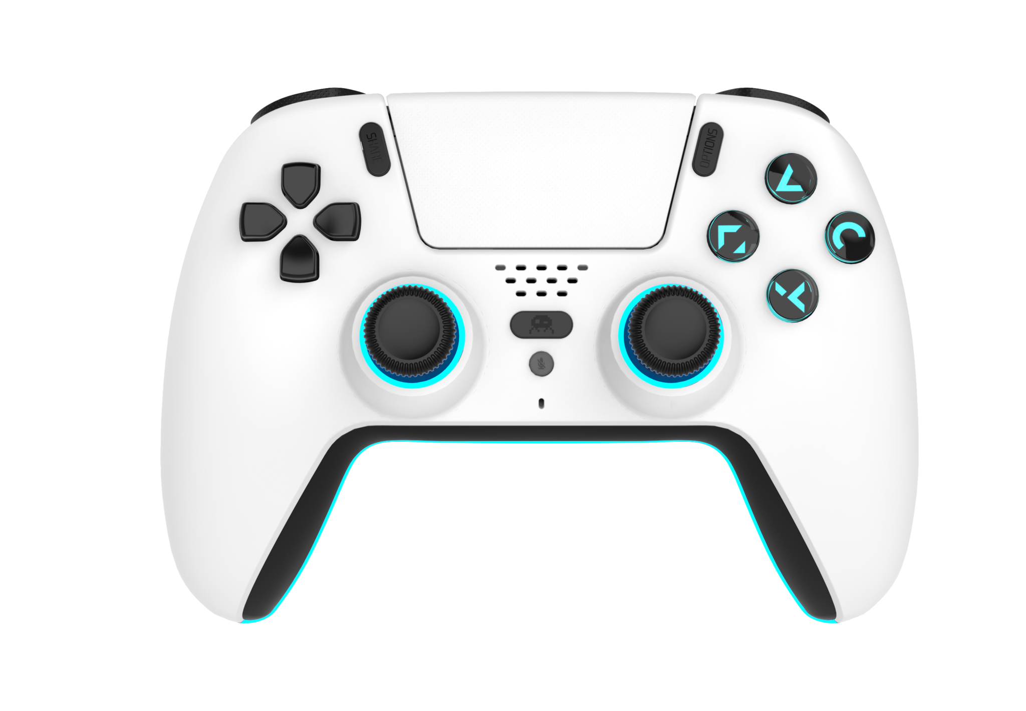 Freaks And Geeks Wireless Bluetooth Controller For Ps5 - Led - White - Geekd.dk