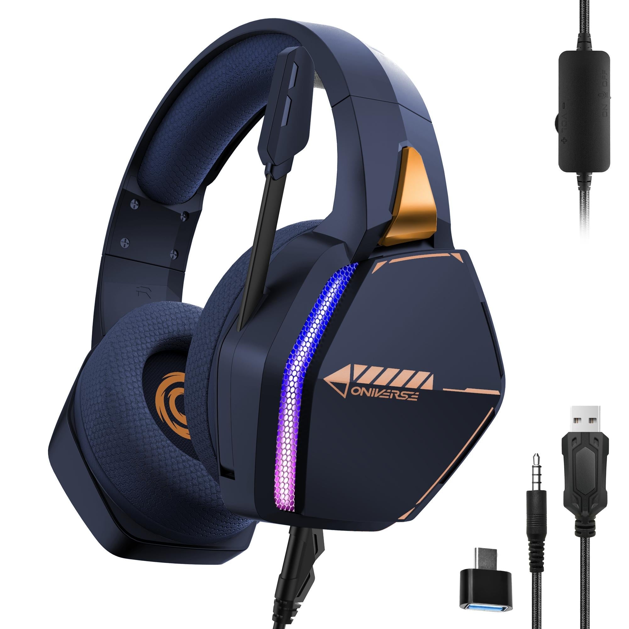 Oniverse Gaming Headset Nebula - Abysse Blue Konsol Tilbehør - Geekd.dk