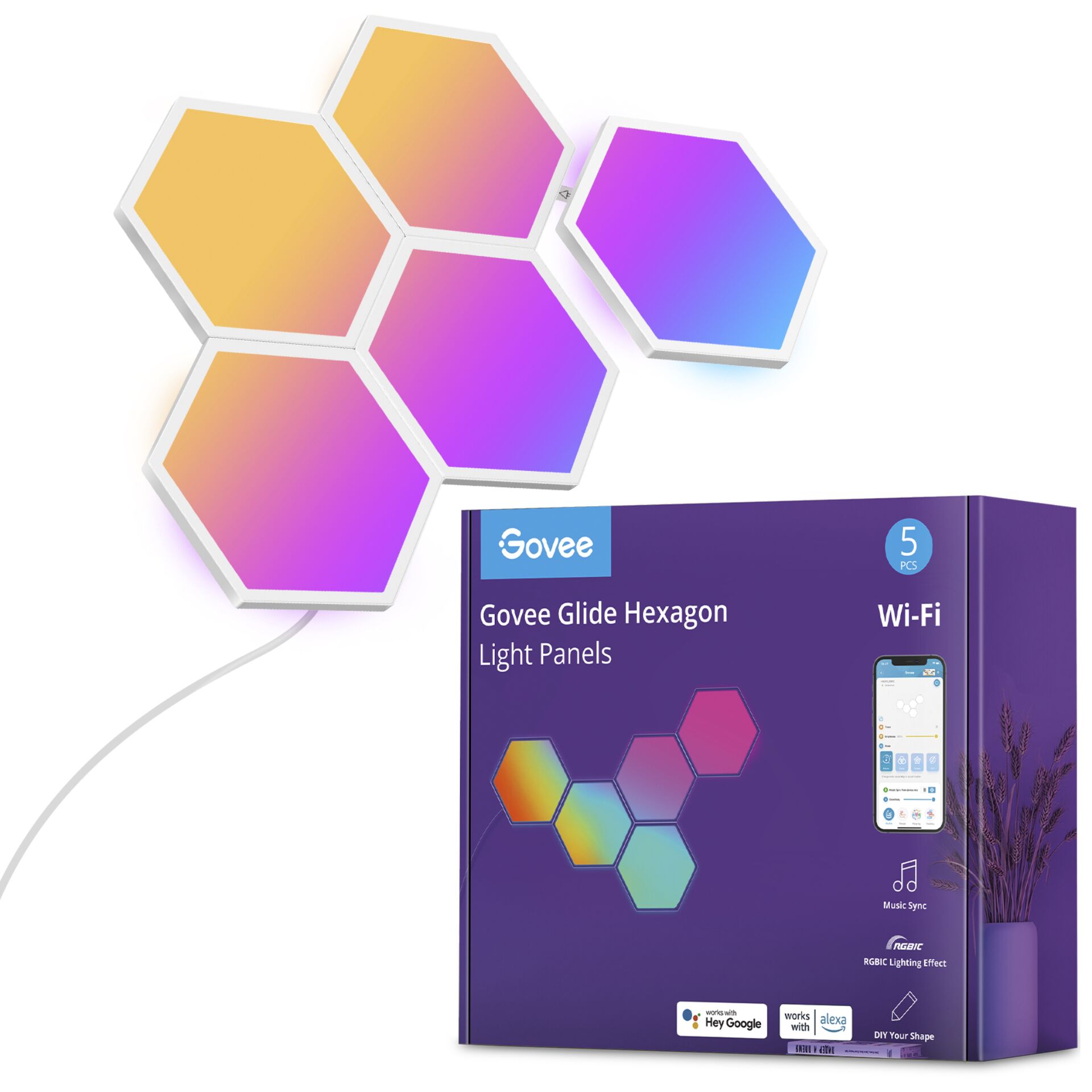 Govee Glide Hexa Light Panels Led Lys - Geekd.dk