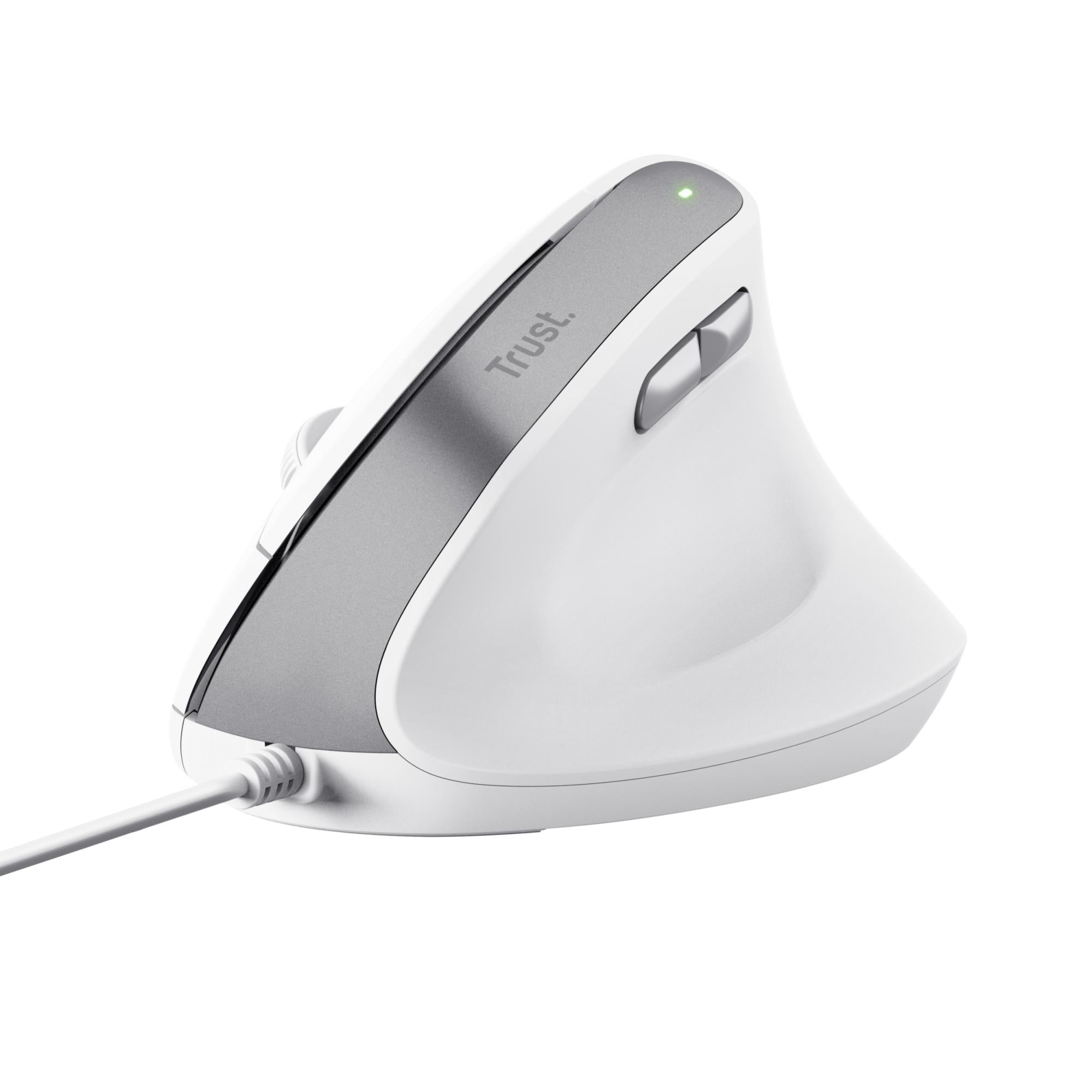 Trust Bayo Ii Ergonomic Mus- Hvid - Geekd.dk