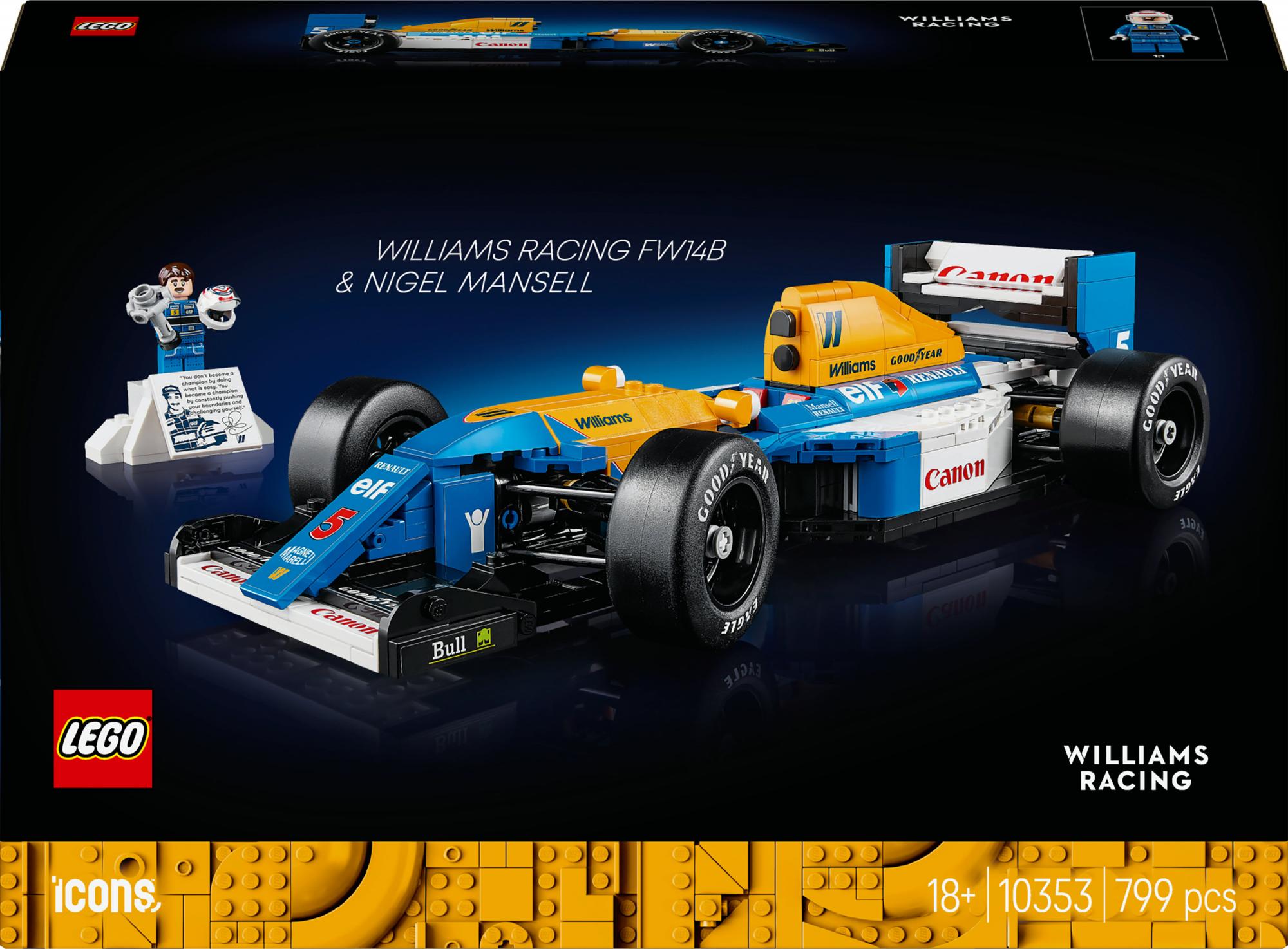 Lego 10353 Icons Williams Racing Fw14b With Nigel Mansell - Geekd.dk
