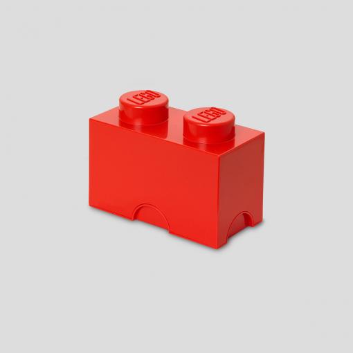 Room Copenhagen Lego Storage Brick 2 Red - Rc40021730 Madkasse - Geekd.dk