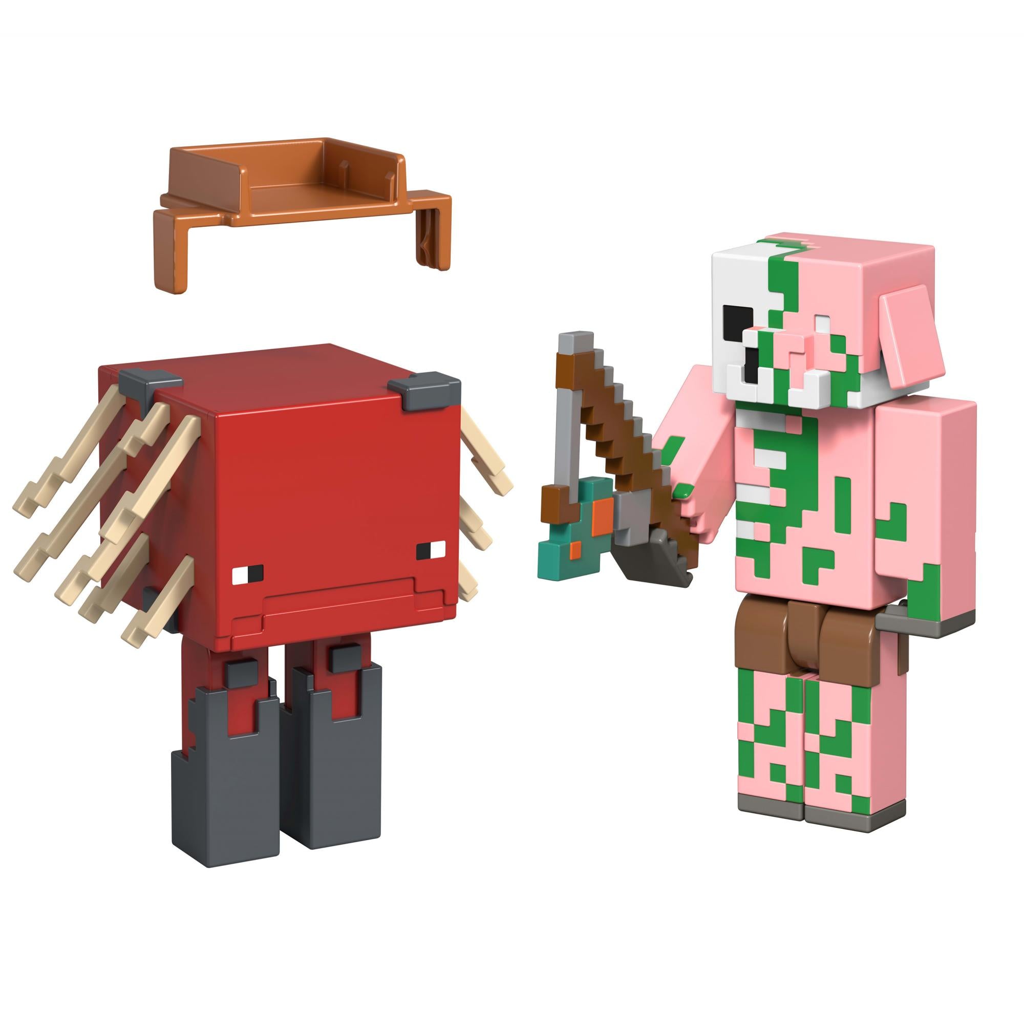 Minecraft Core Figur 2-pack  -  Zombified Piglin & Strider - Geekd.dk