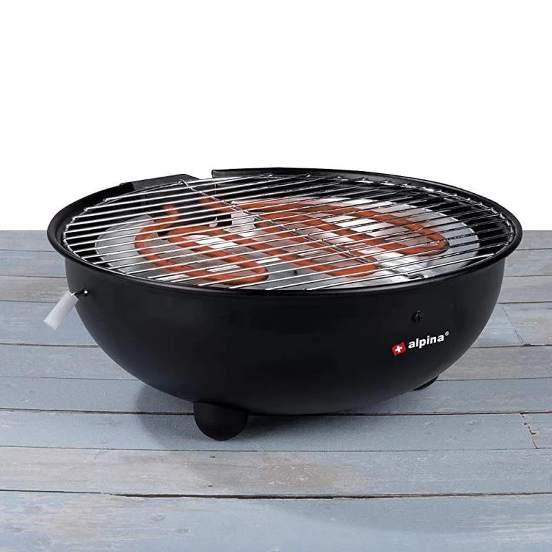 Alpina - Smart Og Praktisk Elektrisk Bordgrill - Perfekt Til Inde Og Ude