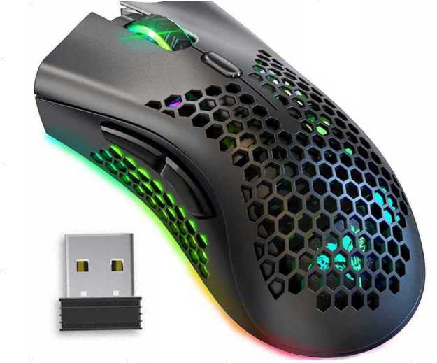 2.4ghz Gaming Mus Med Rgb Lys Og Justerbar Dpi