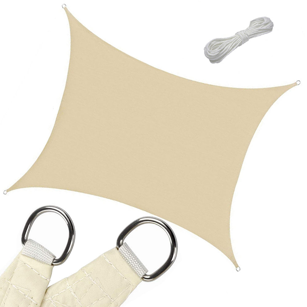 Solsejl Grå/beige 3 Størrelser
