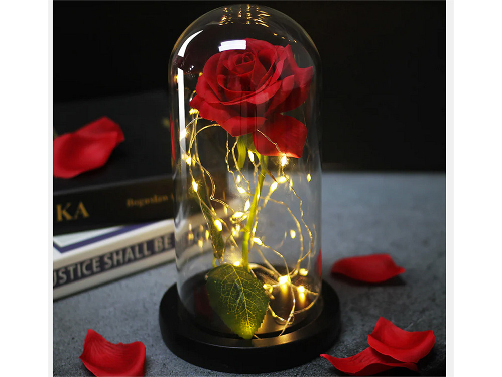Rose Lanterne Med Led Lys