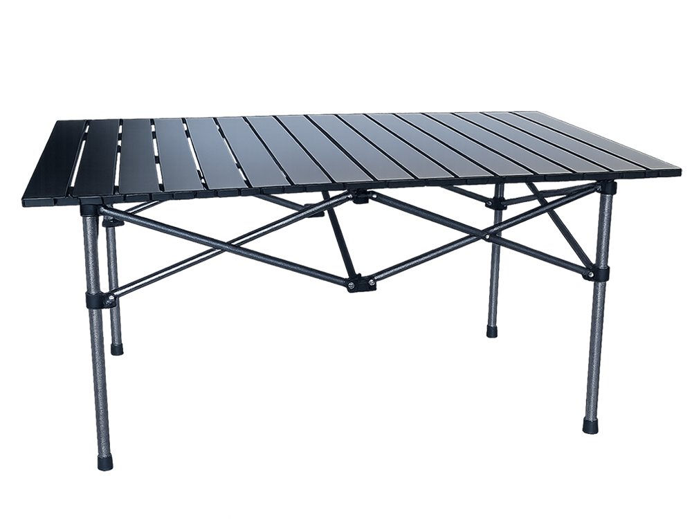 Campingbord, Sammenklappeligt, 3 Størrelser, Sort