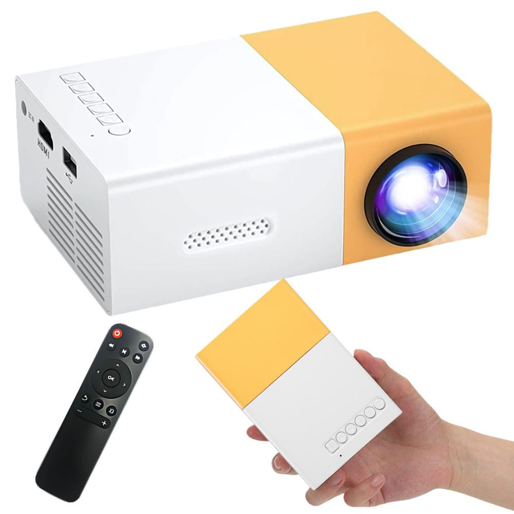 Bærbar Mini Projektor Yg300 Version 2025  Full Hd, Hdmi & Fjernbetjening