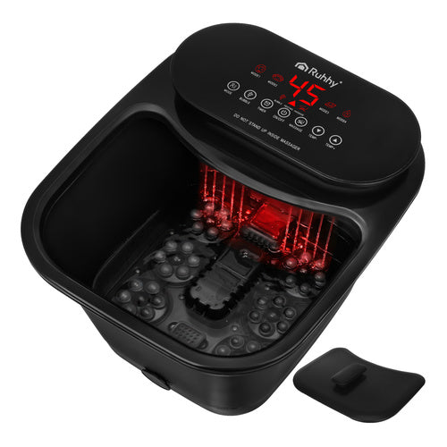 Fodspa Med Varme Og Hydromassage  13l Fodmassagebad Med Vandfaldseffekt 550w