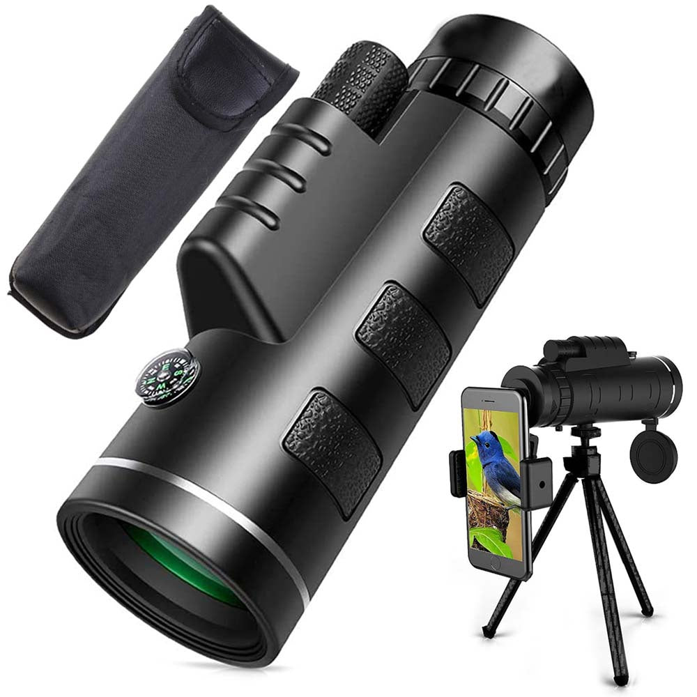 Monokulært Teleskop Med 40x60 Zoom, Stativ Og Mobilholder
