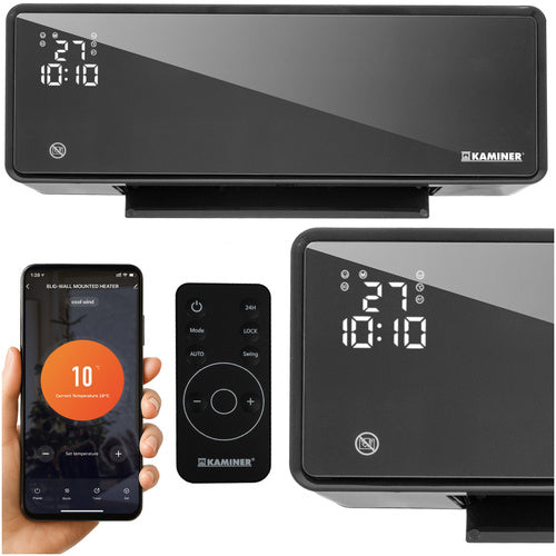 Varmeblæser 2000w Med Wi-fi & Fjernbetjening  Smart Væghængt Varmeblæser