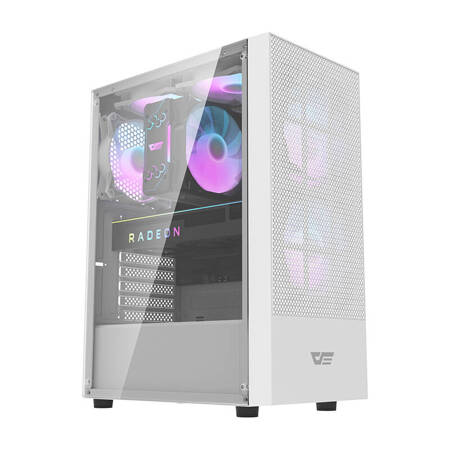 Computer Kabinet Darkflash A290 + 3 Blæsere (hvid) - Geekd.dk