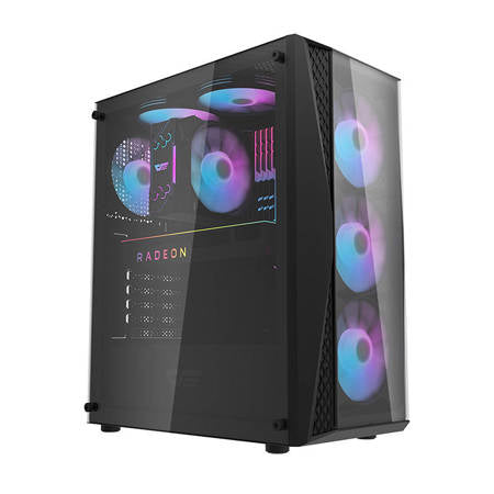 Darkflash Dk352 Plus Computer Kabinet + 4 Blæsere (sort) - Geekd.dk