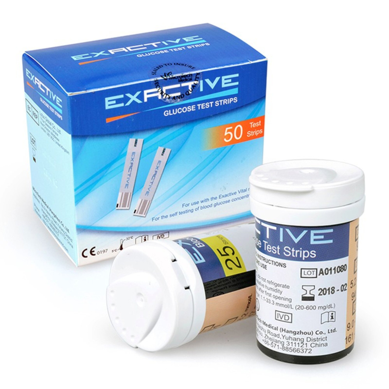 Exactiveâ¢ Vital Glucometer 50 Teststrimler (uden Chip)