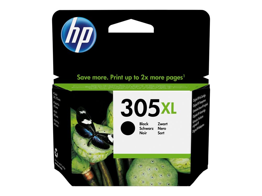 Hp 305xl Sort Blækpatron 3ym62ae Original