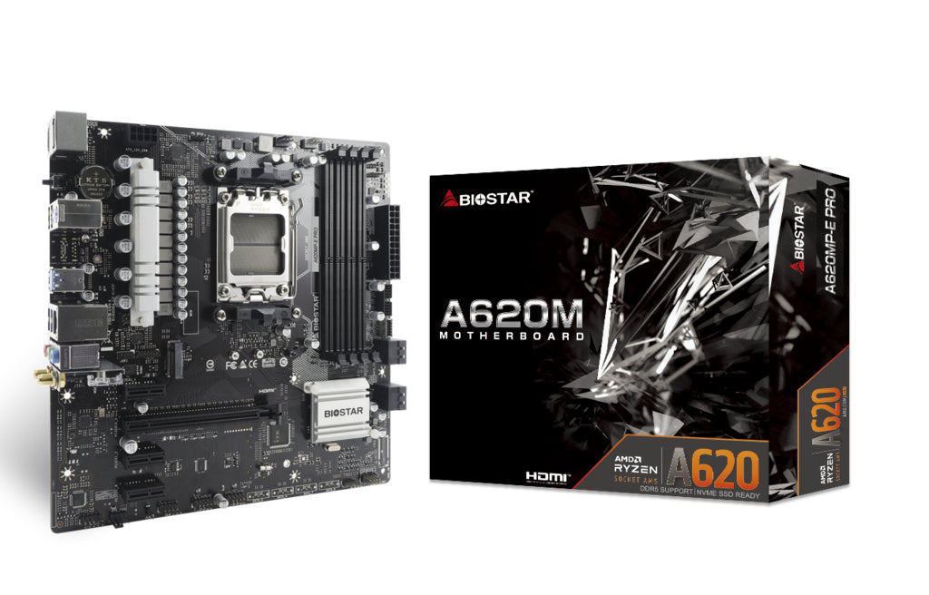 Biostar A620mp-e Pro - Socket Am5 - Motherboard Bundkort - Geekd.dk