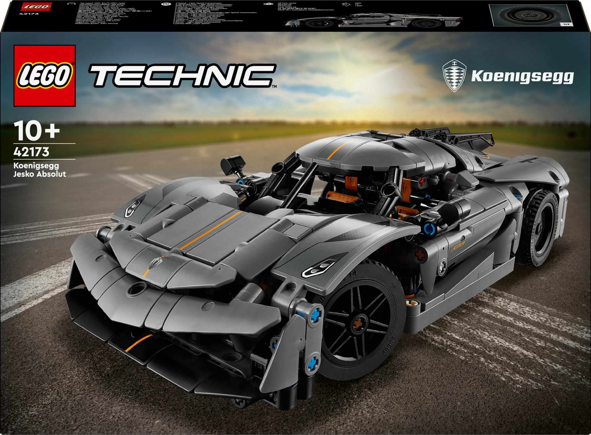 Lego 42173 Technic Koenigsegg Jesko Absolut Super Sports Car In Gray - Geekd.dk
