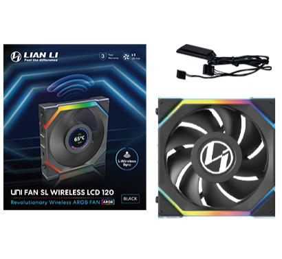 Lian Li Uni Fan Sl Wireless Lcd, Sort- 120mm Kabinet Blæser - Geekd.dk