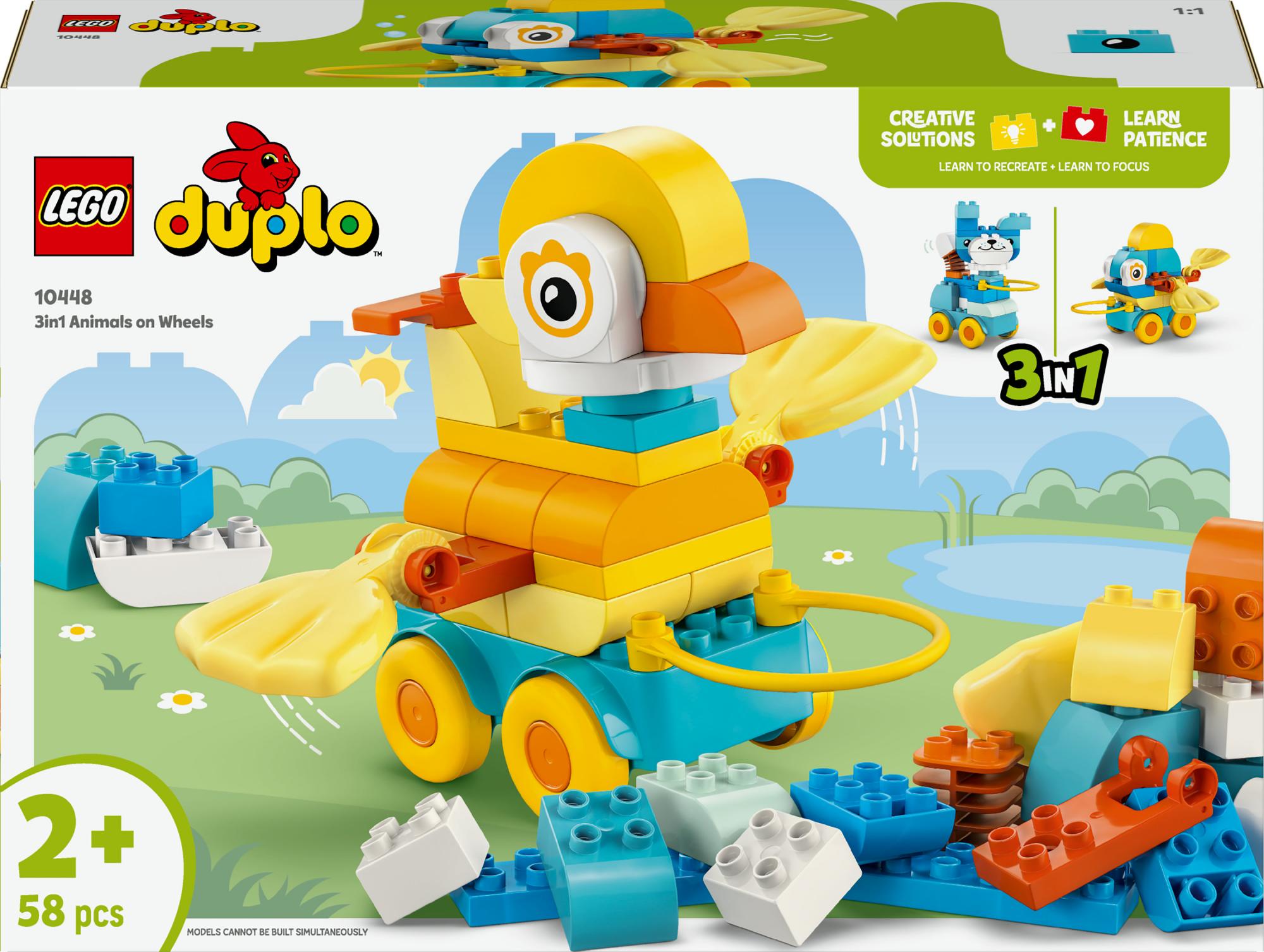 Lego 10448 Duplo Town Animals On Wheels 3-in-1 Set - Geekd.dk