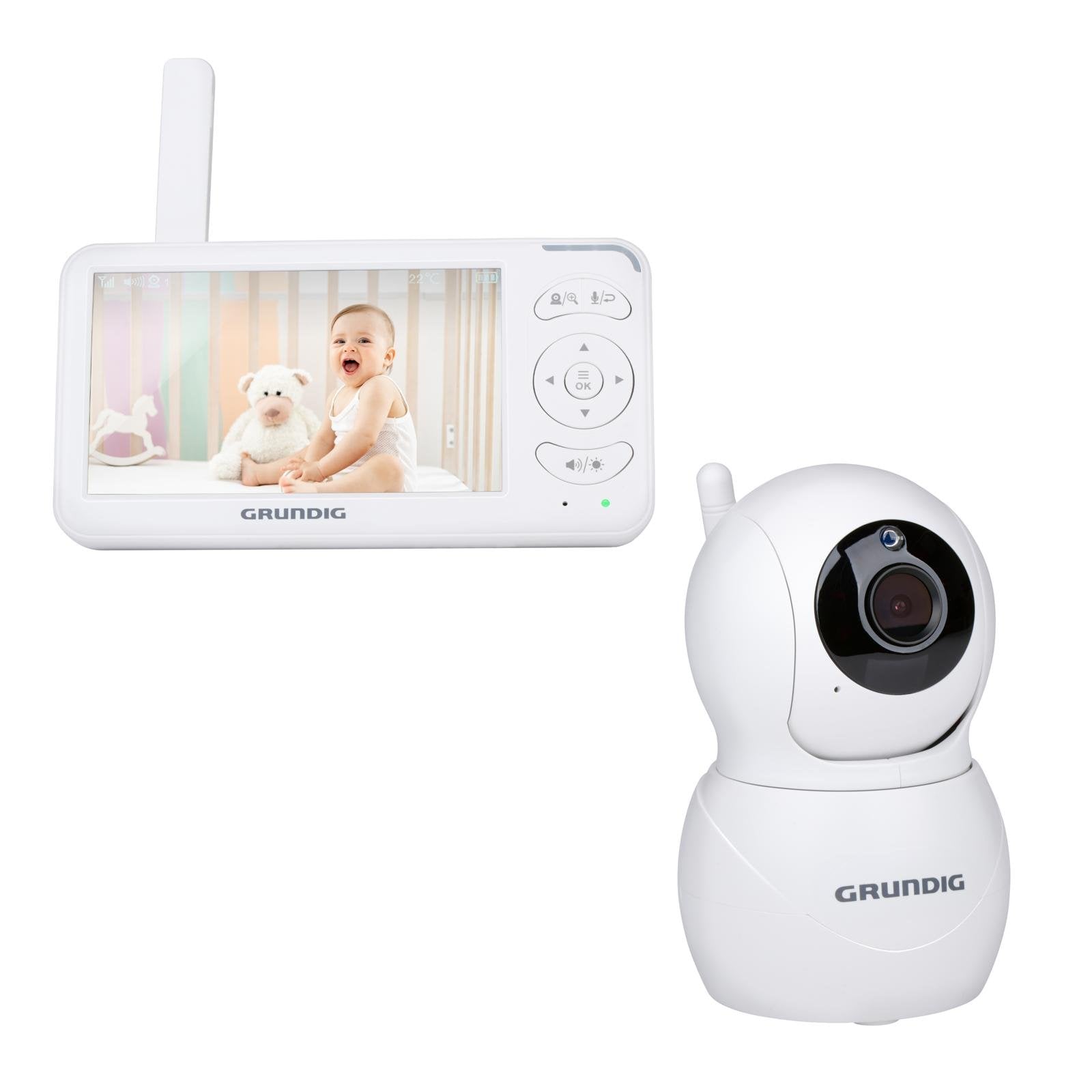 Grundig Video Babyalarm Med 5 Skærm, Nattesyn,