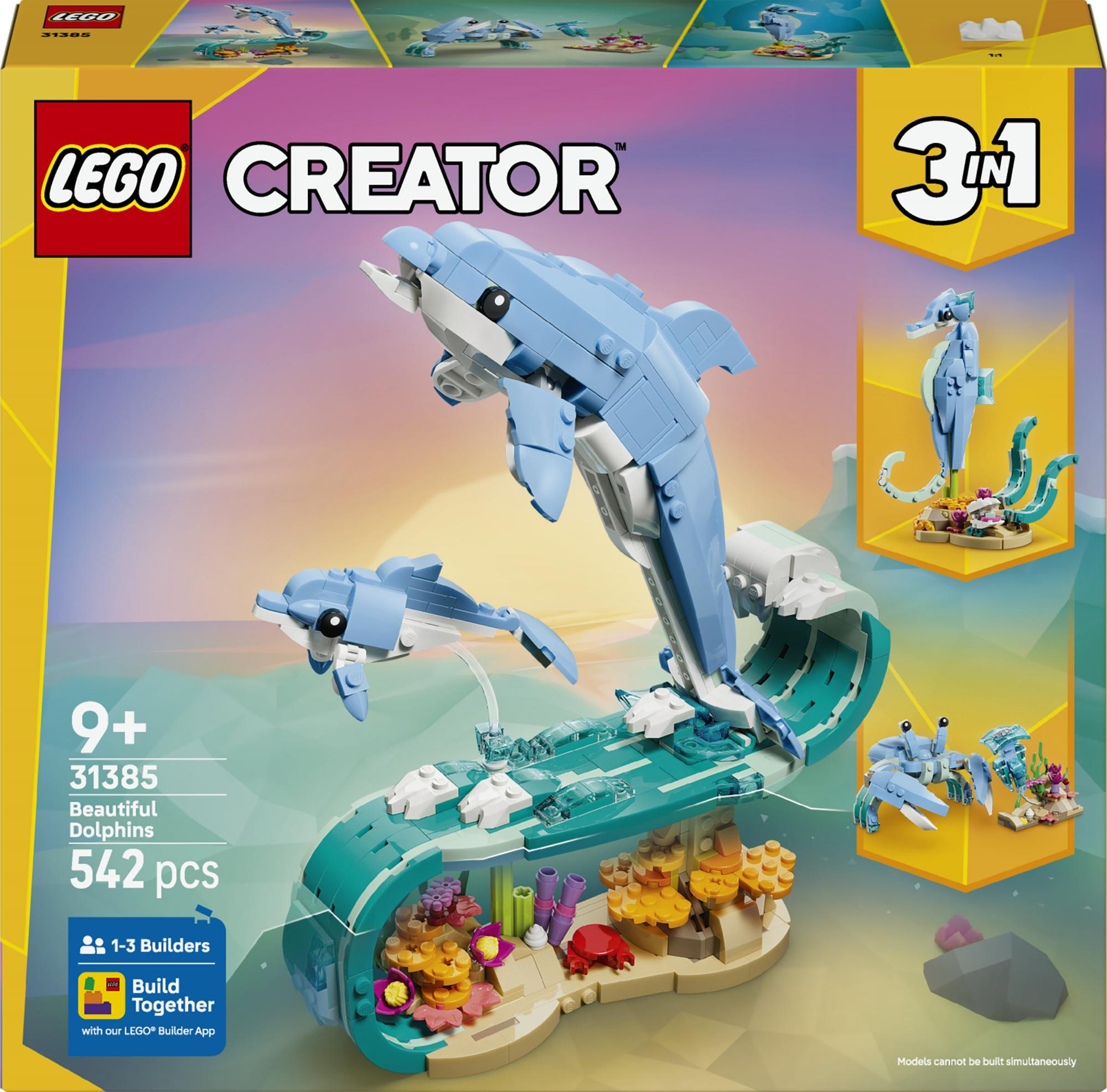 Legoâ® Creator 3-i-1 - Havdyr: Smukke Delfiner - Geekd.dk