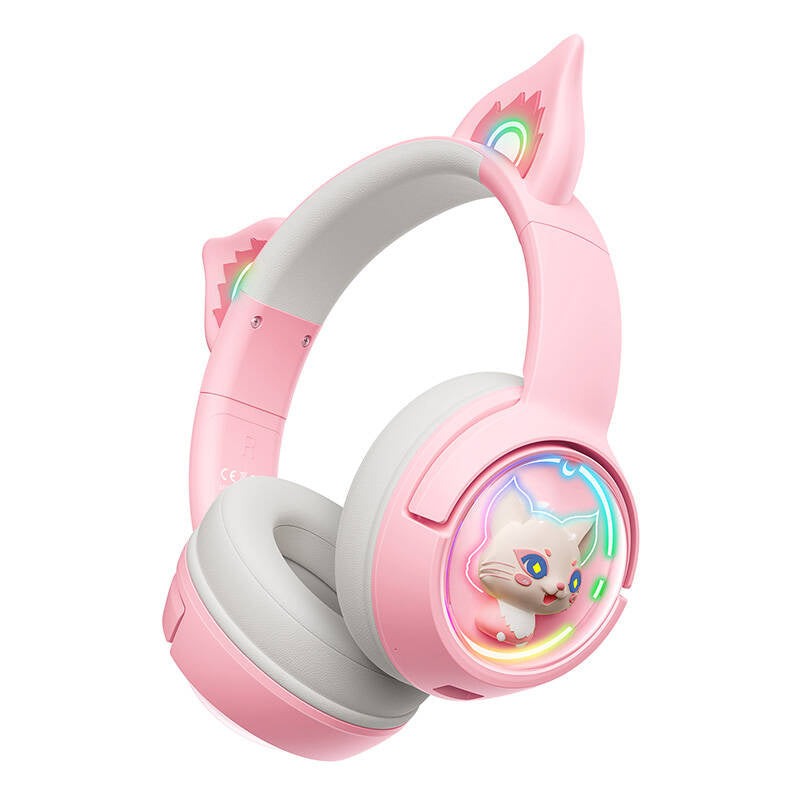 Trådløse Gaming Hovedtelefoner Med Katteører Headset - Geekd.dk