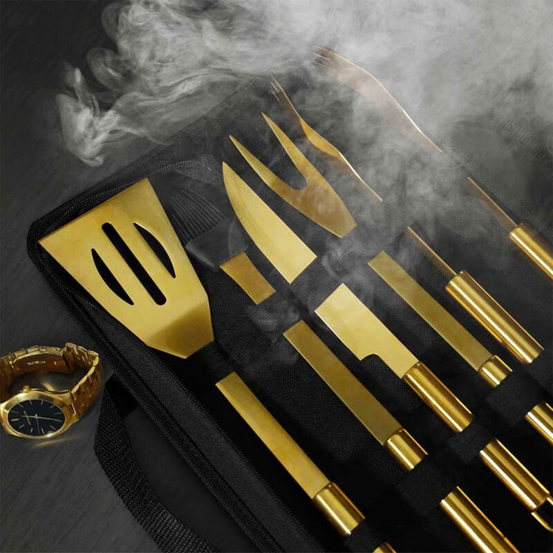 Millionærens Grillsæt I Guld