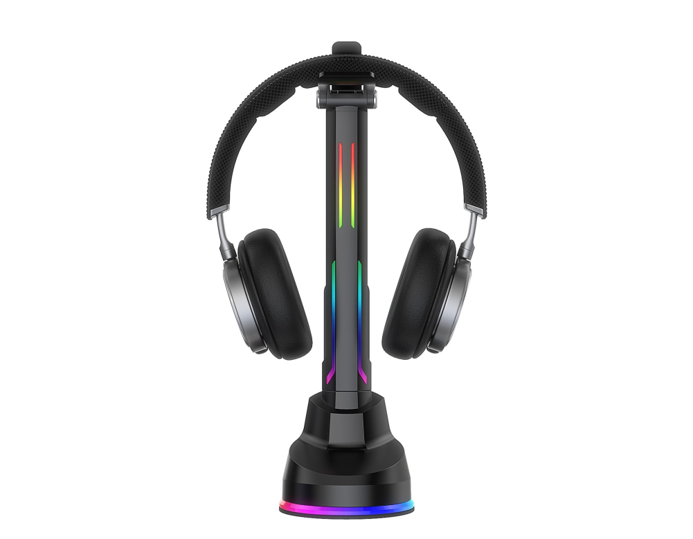 Headset Holder Med Led-lys Og Usb Porte