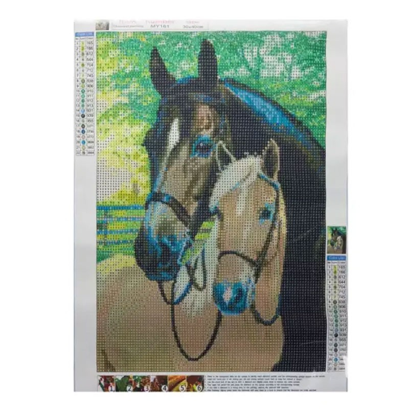 Heste Motiv 5d Diamond Paint - 30 X 40 Cm