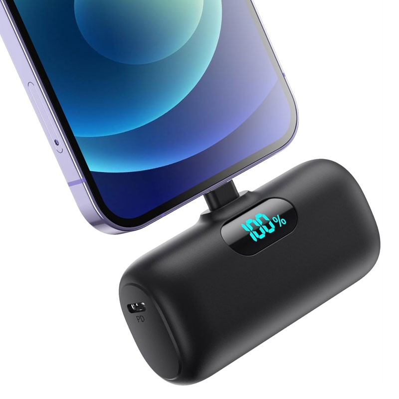 Lille Powerbank 5000mah Til Iphone - Hvid