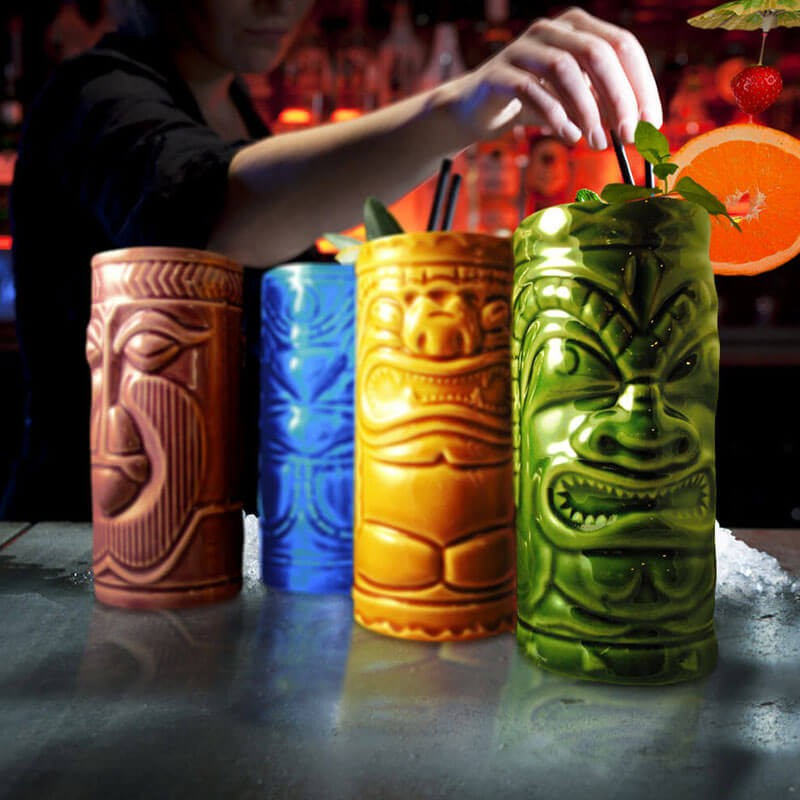 Tiki Cocktail Krus, 4 Stk