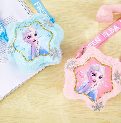 Lille Elsa Plys Taske - Blå