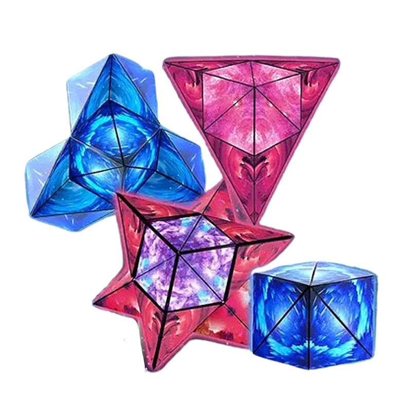 Fidget Magnetisk Folding Cube - Rød