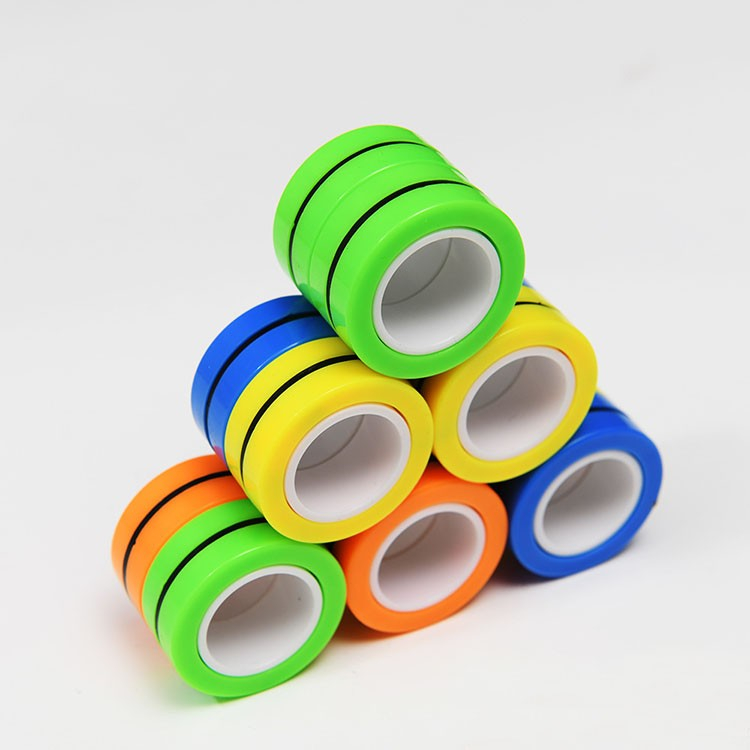 Fidget Ringe - Flere Farver - 3 Stk Pr Pakke - Rød