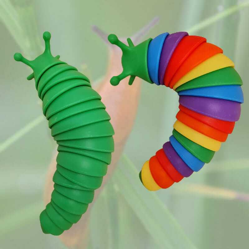 3d Fidget Slug/snegl Til Sansestimulering - Multifarve