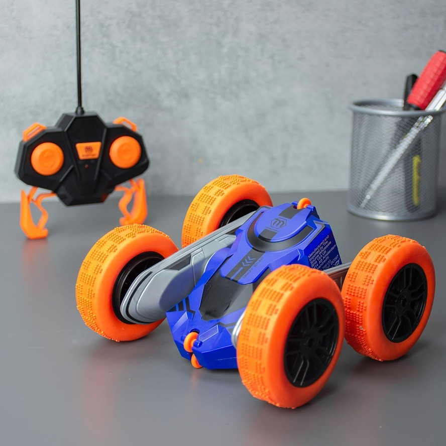 Fjernstyret Stuntbil Med 4wd Og 360â° Rotation Af Hjulsæt - Orange