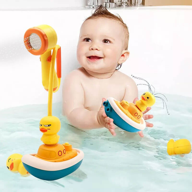 Baby Bruser Til Badekar - Båd Med ænder