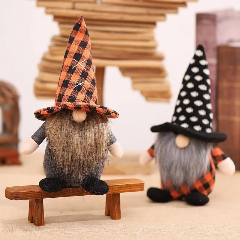 Halloween Troldmand Med Tern - 23 Cm - Sort