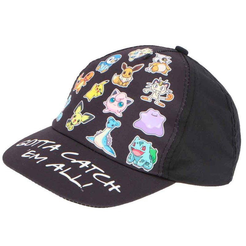 Pokemon Kasket Str. 54-56 Cm - Sort