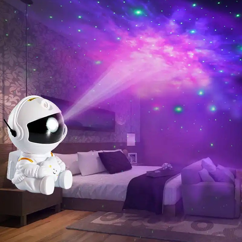 Siddende Astronaut Stjernehimmel Lampe - Astronaut Med Stjerne