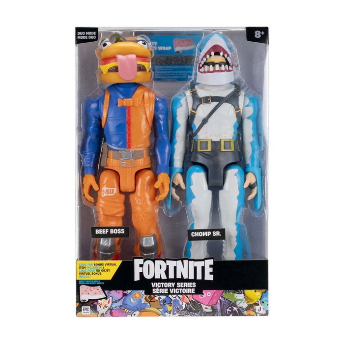 Fortnite Victory Duo Mode  -  Beef Boss & Chomp Sr. Figur - Geekd.dk