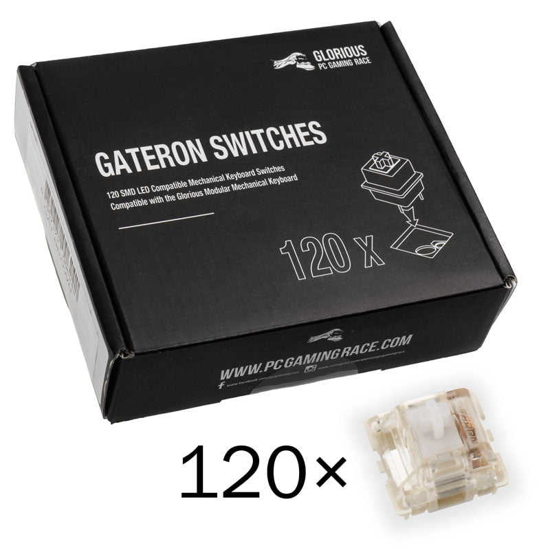 Glorious Gateron Klar Switches (120 Stk) Tastatur Switch - Geekd.dk
