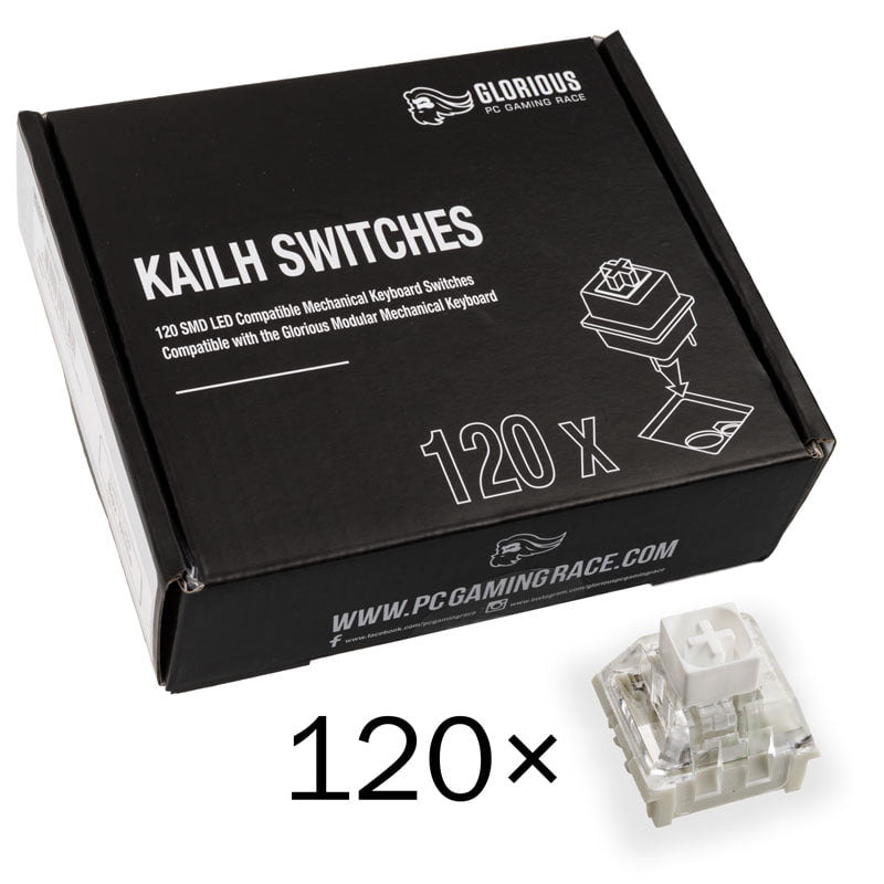 Glorious Kailh Box Hvid Switches (120 Stk) Tastatur Switch - Geekd.dk