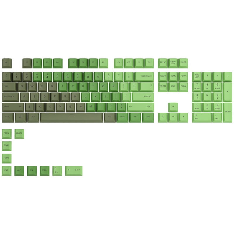 Glorious Gpbt Keycaps - 114 Pbt Caps, Ansi, Us Layout, Olive - Geekd.dk