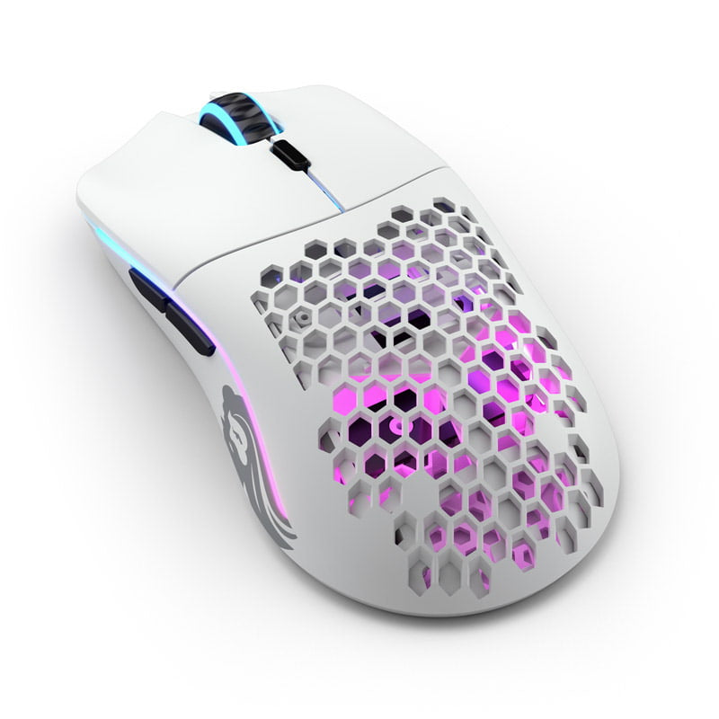 Glorious Model O Minus Wireless - Matte White Mus - Geekd.dk