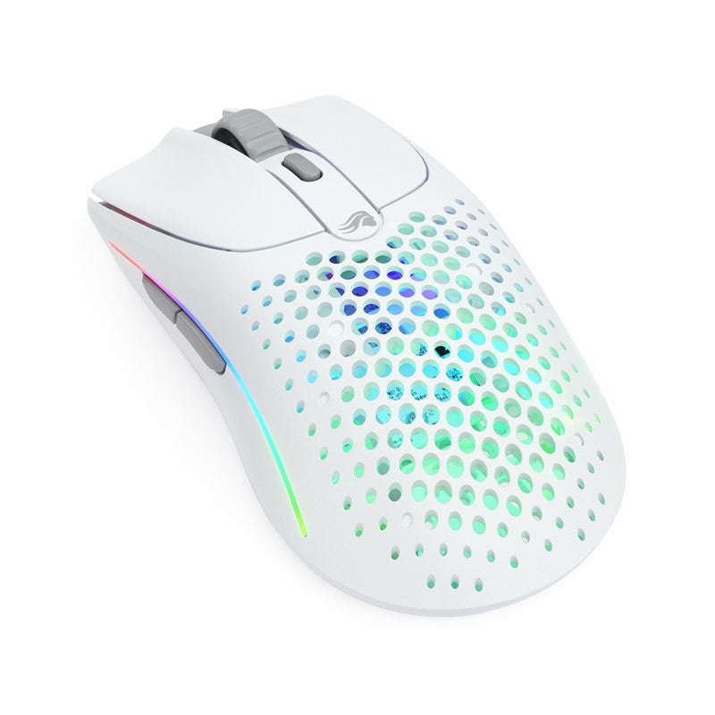 Glorious Model O Wireless 2 - Matte White Mus - Geekd.dk